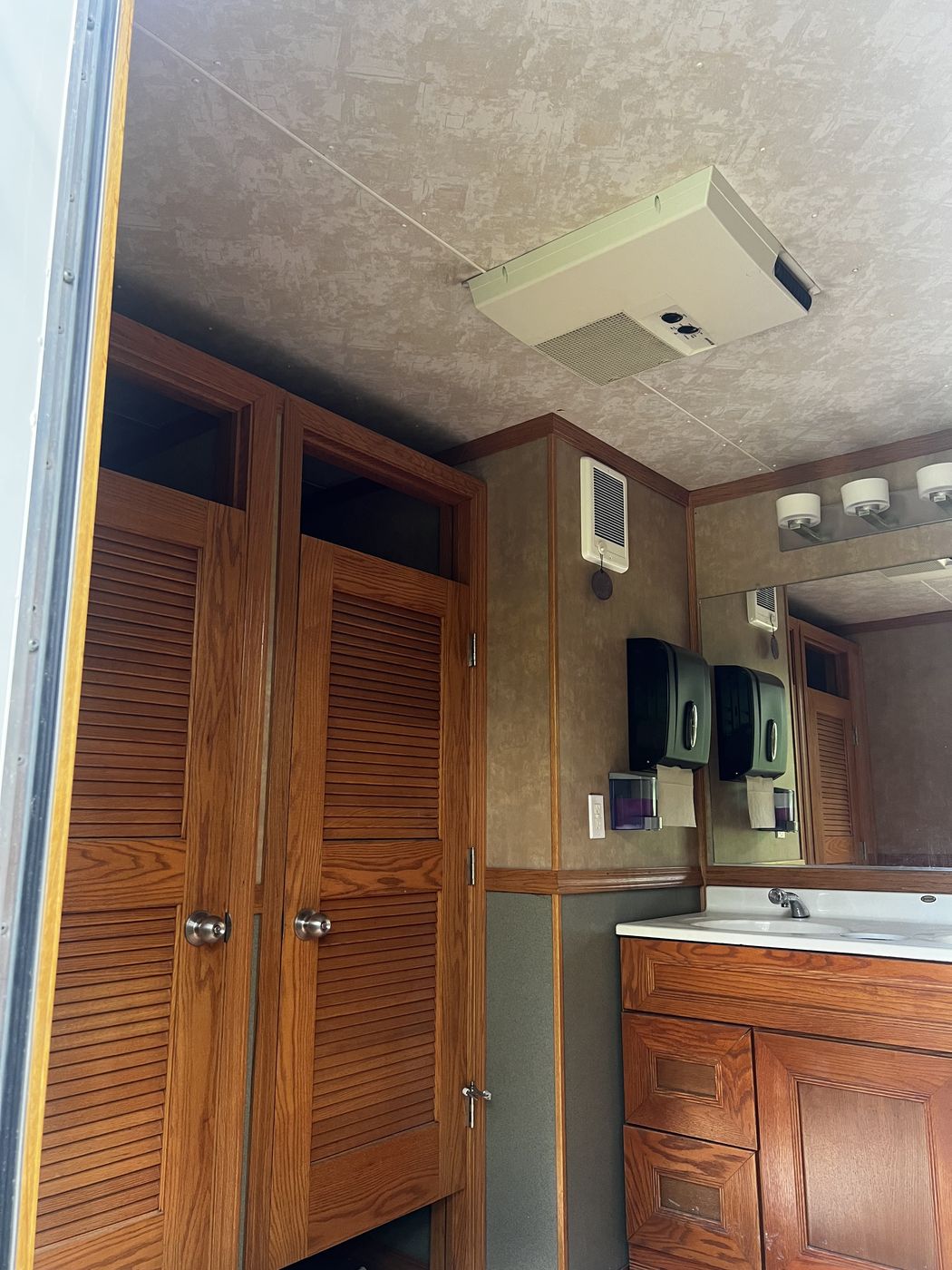 Interior vanity and stall doors